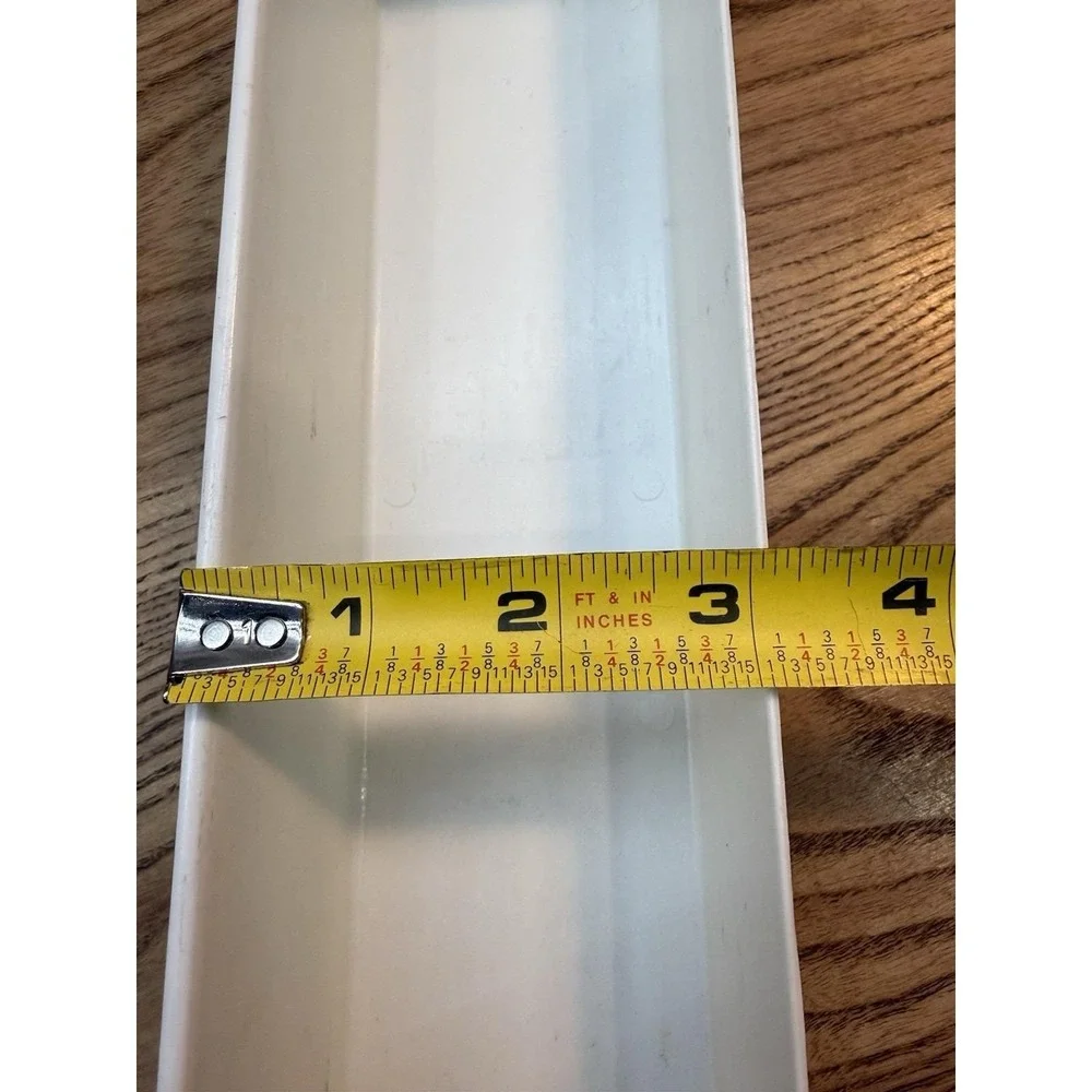VTG Rubbermaid Drawer Organizer Set 5 White 2912 Plastic Bins Containers 12x3x2